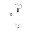Lampadar Searchlight Aura metal, textil, crom, negru, E27, 60W - EU7959CC