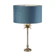 Veioza Searchlight PALM metal, catifea, nichel, teal, E27 - EU81210TE