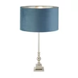 Veioza Searchlight WHITBY metal, catifea, crom, teal, E27 - EU81214TE