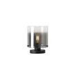 Veioza Searchlight SWEDEN metal, sticla, negru, fumuriu, E27 - EU88913-1BK