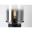 Veioza Searchlight SWEDEN metal, sticla, negru, fumuriu, E27 - EU88913-1BK