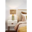 Veioza Searchlight Pheobe metal, rattan, auriu, maro, E27, 40W - EU89745GO