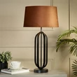 Veioza Searchlight Chic metal, textil, negru, portocaliu, E27, 60W - EU91101OR