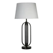 Veioza Searchlight Chic metal, textil, negru, alb, E27, 60W - EU91101WH