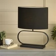 Veioza Searchlight Sleek metal, textil, bronz, negru, E27, 60W - EU92101BK