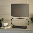 Veioza Searchlight Sleek metal, textil, bronz, gri, E27, 60W - EU92101GY
