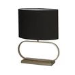 Veioza Searchlight Sleek metal, textil, bronz, negru, E27, 60W - EU92102BK