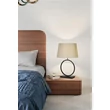 Veioza Searchlight Elegant metal, textil, negru, bej, E27, 60W - EU93101NA