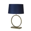 Veioza Searchlight Elegant metal, textil, bronz, mov, E27, 60W - EU93102AZ
