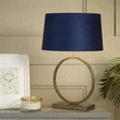 Veioza Searchlight Elegant metal, textil, bronz, mov, E27, 60W - EU93102AZ