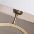 Veioza Searchlight Elegant metal, textil, bronz, alb, E27, 60W - EU93102WH