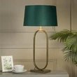 Veioza Searchlight Modish metal, textil, bronz, verde, E27, 60W - EU94102EM