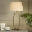 Veioza Searchlight Modish metal, textil, bronz, bej, E27, 60W - EU94102NA
