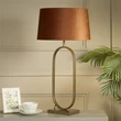 Veioza Searchlight Modish metal, textil, bronz, portocaliu, E27, 60W - EU94102OR