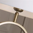 Veioza Searchlight Modish metal, textil, bronz, alb, E27, 60W - EU94102WH
