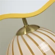 Veioza Searchlight Celine sticla, textil, galben, alb, E14, 60W - EU99410YL