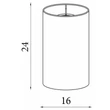 Abajur Searchlight textil, alb, B22, E14, E27 - SO701901