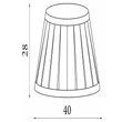 Abajur Searchlight textil, gri, B22, E14, E27 - SO701936