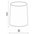 Abajur Searchlight textil, albastru, B22, E14, E27 - SO701953