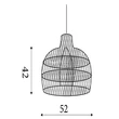 Abajur Searchlight rattan, negru, E14, E27 - SO701958