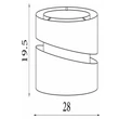 Abajur Searchlight textil, gri, B22, E14, E27 - SO701979