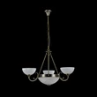 Candelabru HERBERT metal, sticla, bronz, alb, E27 - ARM015PL-06BZ
