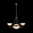 Candelabru HERBERT metal, sticla, bronz, alb, E27 - ARM015PL-06BZ