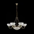 Candelabru HERBERT metal, sticla, bronz, alb, E27 - ARM015PL-09BZ
