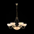 Candelabru HERBERT metal, sticla, bronz, alb, E27 - ARM015PL-09BZ