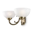 Aplica de perete HERBERT metal, sticla, bronz, alb, E27 - ARM015WL-02BZ