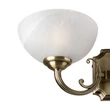 Aplica de perete HERBERT metal, sticla, bronz, alb, E27 - ARM015WL-02BZ
