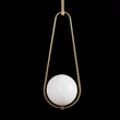 Pendul BUMBLE metal, sticla, alama, alb, G9 - MOD054PL-01BS