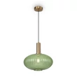 Pendul ZELMA metal, sticla, alama, verde, E27 - MOD124PL-01BS1