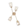 Plafoniera ISABELLA metal, sticla, auriu, E14 - MOD138CL-04MG