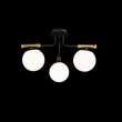 Plafoniera PAOLINA metal, sticla, negru, alb, E14 - MOD141CL-03B