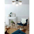 Plafoniera PAOLINA metal, sticla, negru, alb, E14 - MOD141CL-03B