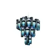 Pendul Slamp LA LOLLO metal, Cristalflex, Lentiflex, Pewterflex, multicolor LED, 2700K, 130W, 15000lm - LALSXL0GRD01T00NMTEU