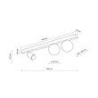 Plafoniera TK Lighting VOX metal, sticla, negru, alb, GU10+G9 - TK-10001