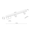Plafoniera TK Lighting VOX metal, sticla, negru, alb, GU10+G9 - TK-10002