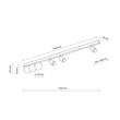 Plafoniera TK Lighting VOX metal, sticla, negru, alb, GU10+G9 - TK-10003