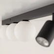 Plafoniera TK Lighting VOX metal, sticla, negru, alb, GU10+G9 - TK-10003