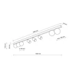 Plafoniera TK Lighting VOX metal, sticla, negru, alb, GU10+G9 - TK-10004