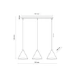 Pendul TK Lighting CONO metal, alb, E27 - TK-10011