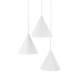 Pendul TK Lighting CONO metal, alb, E27 - TK-10012
