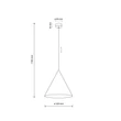 Pendul TK Lighting CONO metal, maro, E27 - TK-10038