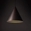 Pendul TK Lighting CONO metal, maro, E27 - TK-10038