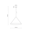 Pendul TK Lighting CONO metal, bej, E27 - TK-10061