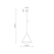 Pendul TK Lighting CONO metal, portocaliu, E27 - TK-10064