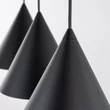 Pendul TK Lighting CONO metal, negru, E27 - TK-10068