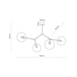Plafoniera TK Lighting FAIRY metal, sticla, auriu, transparent, G9 - TK-10070